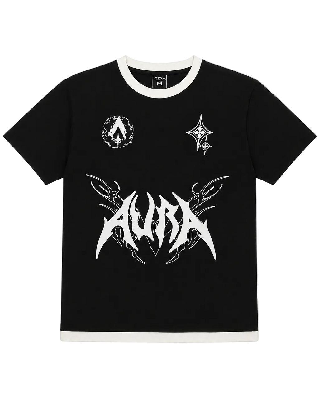 camiseta corta negra